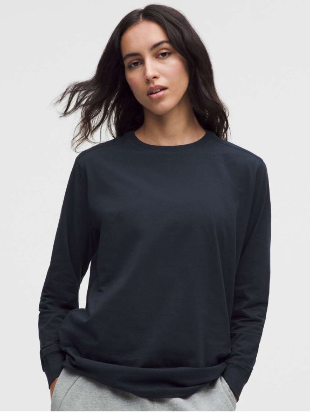 Lululemon All Yours Organic Cotton Long-Sleeve Shirt in True Navy